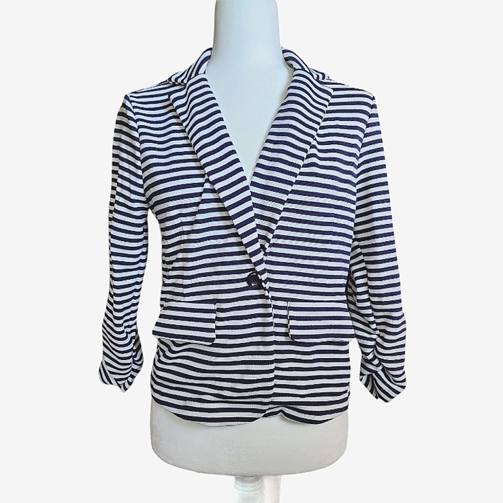 💖Women's Striped Jacket Size L - Picture 1 of 2